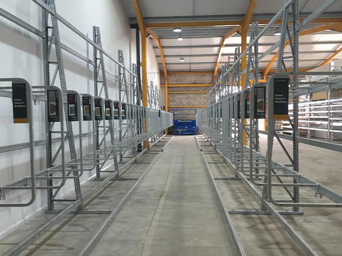 Nene Vertical Storage Rack newly installed in a warehouse