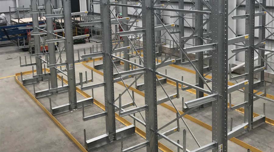indoor cantilever racking system