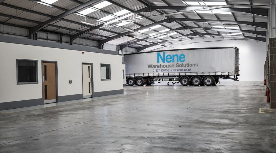 Nene Warehouse Solutions lorry delivering warehouse racking supplies