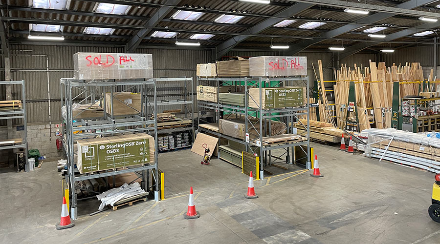 warehouse with different racking storage needs