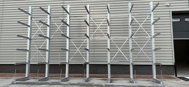 galvanised cantilever racking outside