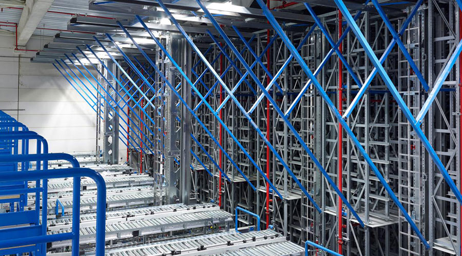 miniload single store warehouse shelving system