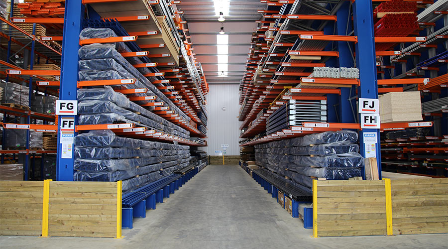 warehouse storing second hand pallet racking