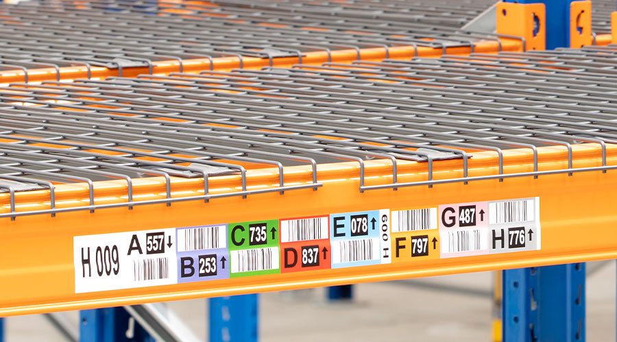warehouse racking labelling