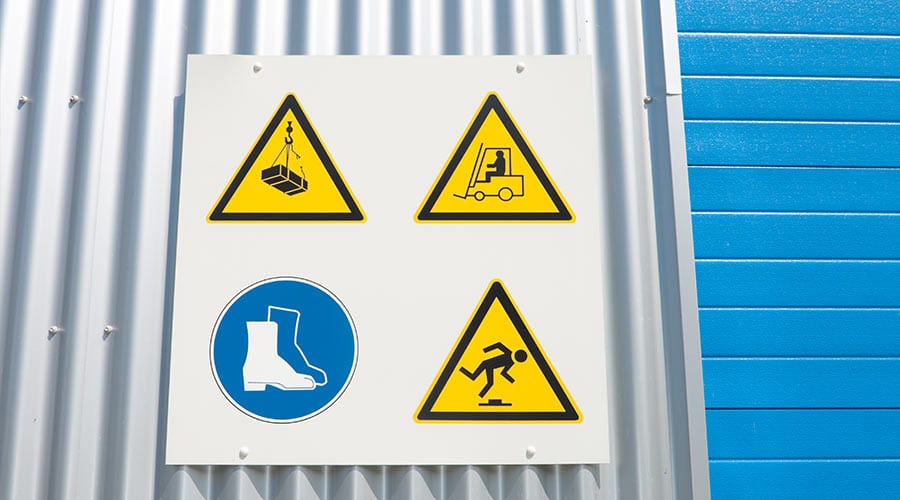 warehouse safety signage