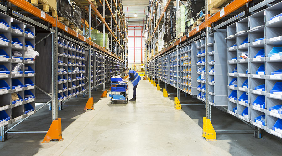 Storeganizer shelving system in a warehouse