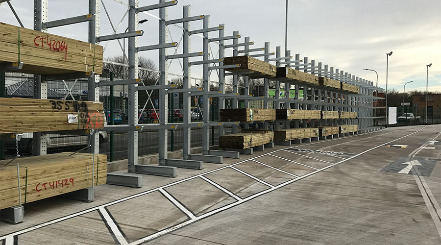 weather resistant galvanised cantilever racking